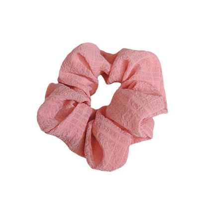 Chic Korean Style Ruffled Scrunchies Soft Cream Fluffy Hair Band Hairstyle Women - Aimall