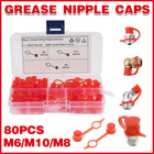 80pcs Boxed Iron Oil Nozzle Caps Dust Proof Grease Fitting Caps for Protection
