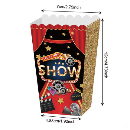 24 PCS Movie Night Snack Trays Popcorn Food Drink Holder Cinema Party Supplies