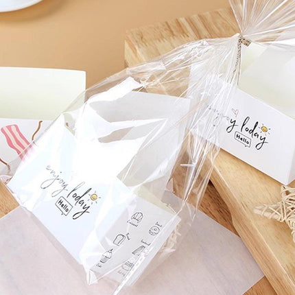 100pcs Sandwich Toast Hamburger Packaging Boxes Bags