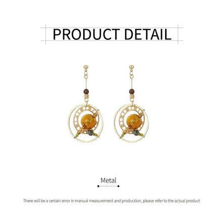 Handmade Industrial Style Abstract Geometric Earrings Bubble Niche Earrings
