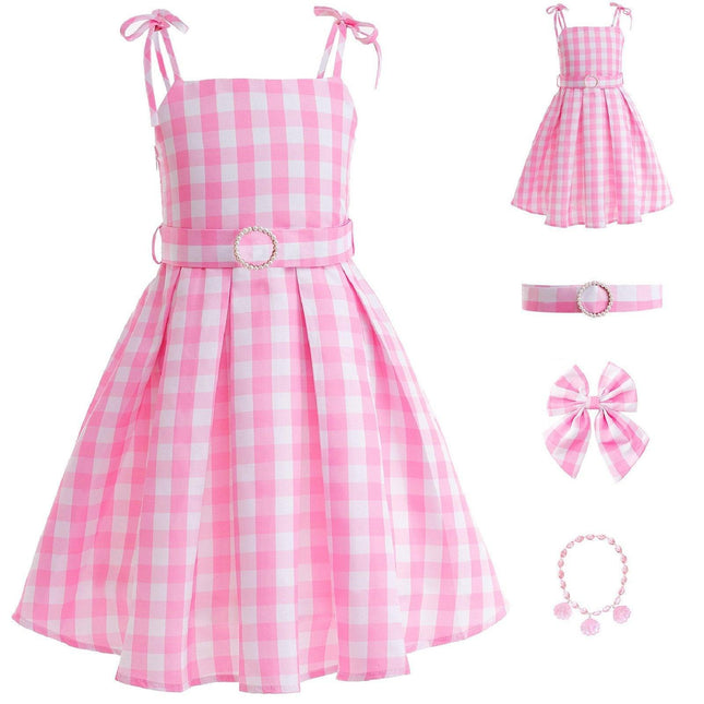 Barbie costume 2023 live action movie Barbie dress Child AU - Aimall