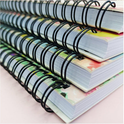 4pcs Loose Leaf Coil Thick Notebook Notepad Vintage Floral Journal Stationery
