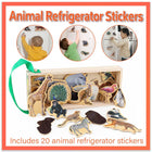 Animal Magnetic Fridge Stickers Educational Chalkboard Magnets for Kids Learning