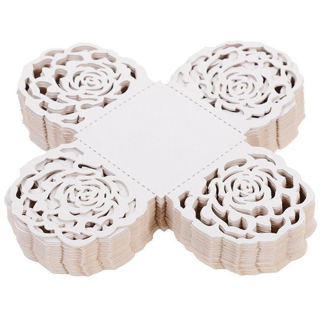 Wedding Party Celebration Candy Chocolate Box Wedding Hollow Rose Lace Decor