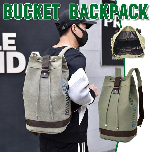 Canvas Sports Backpack Mens Leisure Travel Schoolbag Multi-purpose Backpack