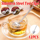 12pcs Stainless Steel Heart Tea Strainer Tea Infuser Clip for Loose Leaf Tea