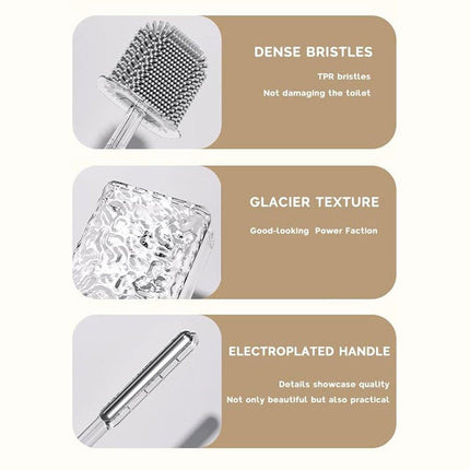 Corrugated Toilet Brush No Dead Angle Wall Hanging Toilet Cleaning Brush