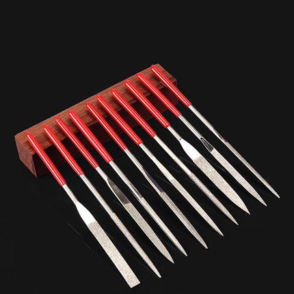 10 PCS 160x4mm Diamond Mini Needle File Set For Metal Jeweler Wood Carving Craft - Aimall