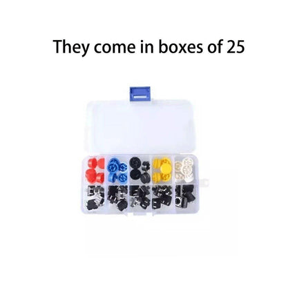 25Pcs Round Tap Switch Buttons with Key Cap Replacement Parts for Home Appliance