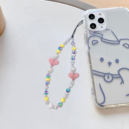 Mobile Strap Phone Charm Beads Chain Jewelry Crystal Stone Anti-Lost Lanyard - Aimall