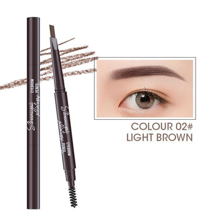 Eyebrow Pencil Dual-Ended Waterproof Retractable Slant Eye Makeup Cosmetic Tool - Aimall