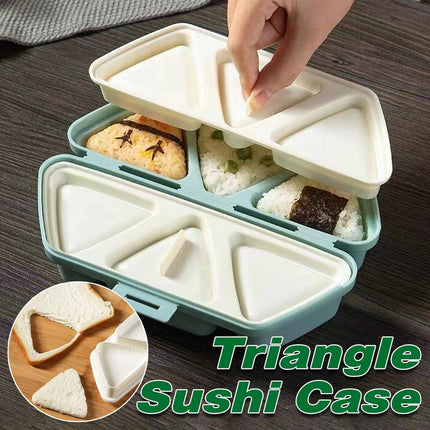 Triangle Onigiri Bento Compartment Lunch Box Portable Food Storage Container