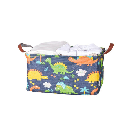 2pcs Foldable Cotton Linen Storage Baskets Home Organizer Box Office Supplies