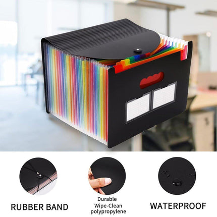 A4 Document Organiser 25 Compartments Multilayer Folder Office File Storage