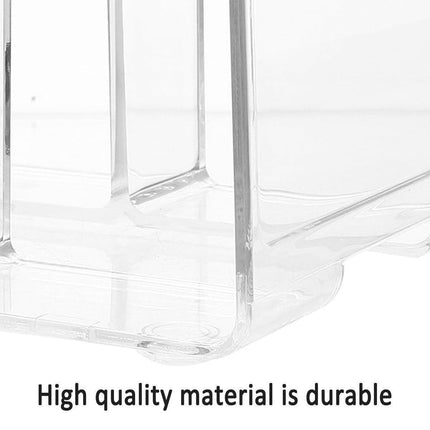 Acrylic Desktop Book Stand Transparent Office Storage Box File Rack Pen Holder