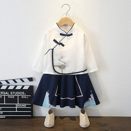Girl Hanfu Chinese Style Traditional Outfit Two-Piece Ancient Costume Dress