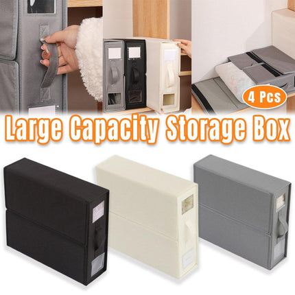 4pcs Simple Pure Colour Storage Boxes Organizer Home Office Storage Solution