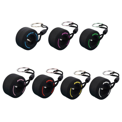 Creative PVC Soft Rubber Tire Keychain Car Key Pendant Schoolbag Accessories