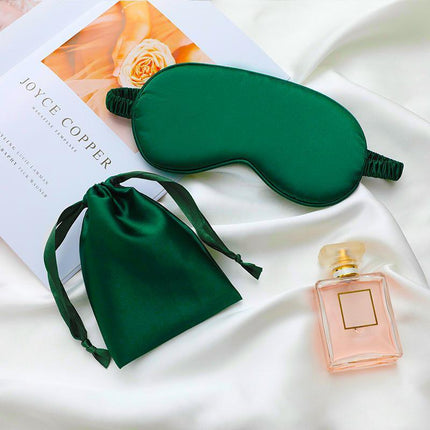 Pure Soft Silk EyeShade Blindfold Sleep Eye Mask Cover Light Shade Travel Relax - Aimall