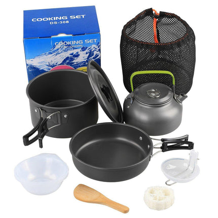 Lightweight Camping Cookware Set Outdoor Cooking Gear 3 Piece Travel Cook Set