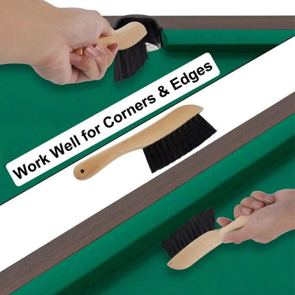 2PCS Brush Rail Brush Set Billiard Table Cleaning Kit Pool Table Corner Brush