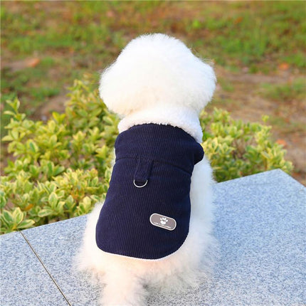 Pet Dog Clothes Jackets Warm Jumper Windproof Puppy Winter Coat Clothes Clothing Navy - Aimall