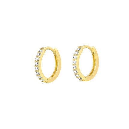 7sizes Hoop Earring Silver Zirconia Ear Huggie Hoop Cartilage Piercing Jewellery - Aimall