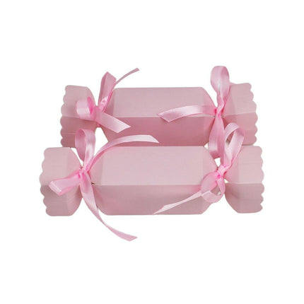 50PCS Candy Shape Christmas Gift Box Red Stripes Wedding Gift Storage Case Decor