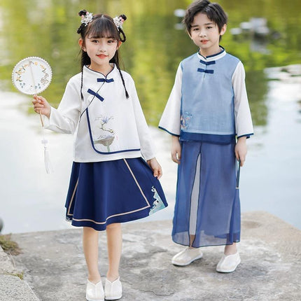 Girl Hanfu Chinese Style Traditional Outfit Two-Piece Ancient Costume Dress