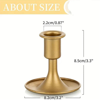4X Iron Candlestick Stand Candle Holder Retro Style Look Taper Candle Holder