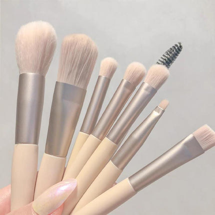 8PCS Eyeshadow Makeup Brush Set Travel Cosmetic Brushes Kit Brushes Kit with Bag - Aimall