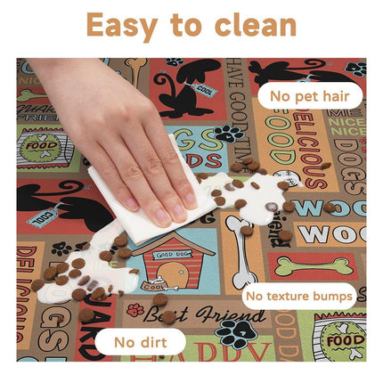Waterproof Pet Floor Mat Carpet For Dog Cage Feeding Area Anti Slip Washable
