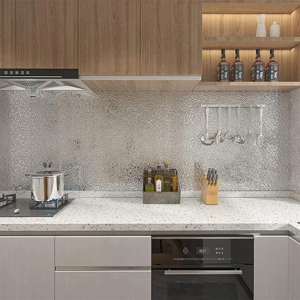 Waterproof Oil Proof Aluminum Foil Sticker Self Adhesive Kitchen Wallpapers AU - Aimall