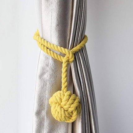 1pair Braided Cotton Curtain Tiebacks No Hole Curtain Holdbacks Hanging Balls