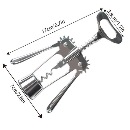 3PCS Wine Bottle Opener Corkscrew Set Kitchen Bar Tools for Easy Opening