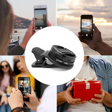 37mm HD Clip On Protective Cover Professional CPL Filter Phone Camera Lens