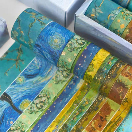 Gold Foil Washi Tape Set Decorative Craft Tape for Gift Wrapping Scrapbooking