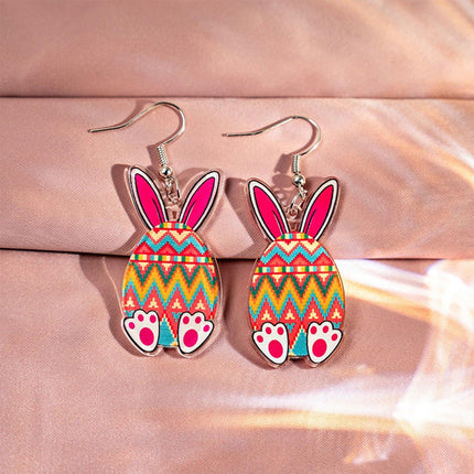 Easter Acrylic Bunny Earrings Cute Cartoon Rabbit Jewelry Spring Holiday Gifts
