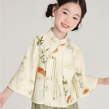 Summer New Chinese Style Suit for Girls Traditional Outfit High-Quality