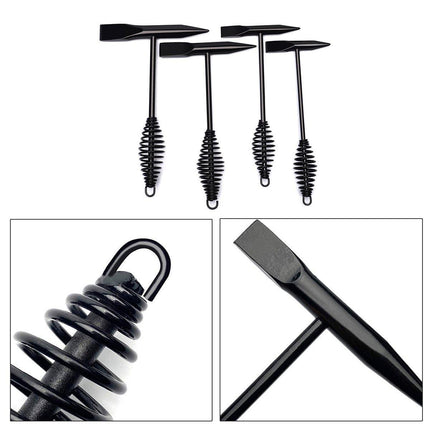 Welding Chipping Hammer Spring Handle Hold Heart Cleaning Harden DIY Metal Black
