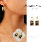 Vintage Black Flower Stud Earrings Elegant Design for Women Fashion Jewelry Gift