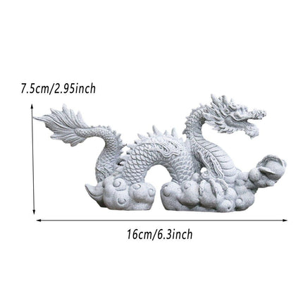 Imitation Lapis Lazuli Dragon Ornament Garden Fish Tank Aquascape Chinese Decor