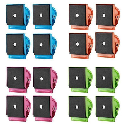 16 Magnetic Clips Fridge Strong Magnet Metal Clamp Note Photo Hanger Holder Hook - Aimall