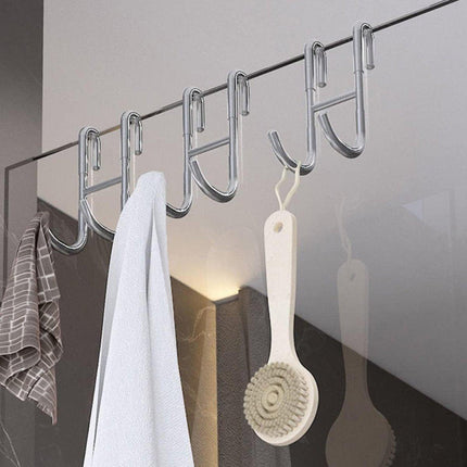 4PCS Stainless Steel S-Type Double Hooks for Kitchen Bathroom Closet Hanging