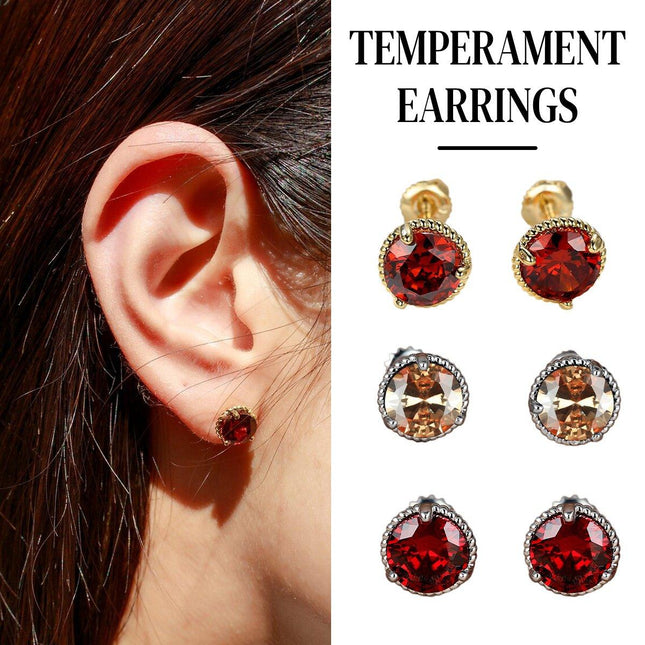 Three Claws Twisted Lace Threaded Stud Earrings Simple Elegant Earrings Women