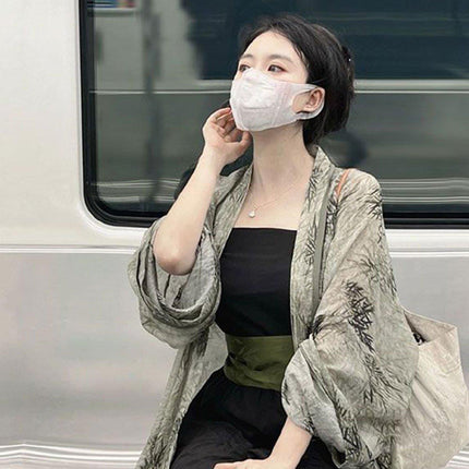 Women Chinese Song Style Hanfu Summer Zen Two-piece National Style Dress