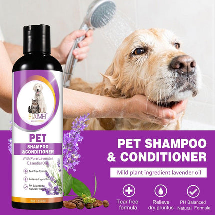 2in1 Pet Shampoo Conditioner for Dog Cat Tearless Grooming Soothing Clean Shower - Aimall