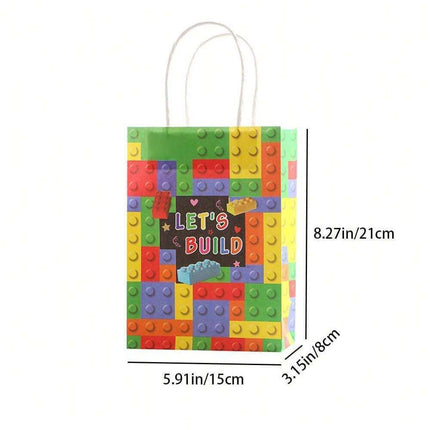 30PCS Fashion Ball Kraft Paper Gift Bag Festivals gift tote bag Party Favor Bag