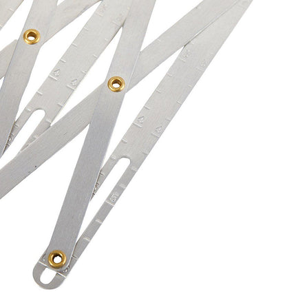 Equidistant Ruler DIY Tools Open Hole Punching Aluminum Seam Gauge for Crafts